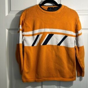 Reaction Kenneth Cole Men’s Vintage Sweater- Gold, White and Blue - Size Small
